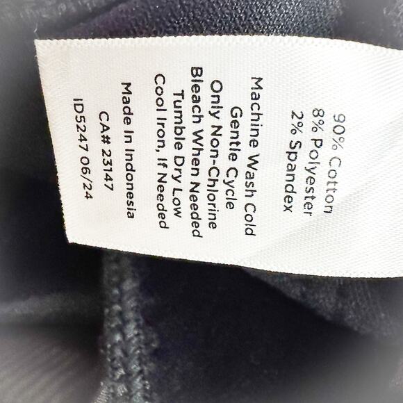 Talbots Velveteen Straight Leg Pant High Waist Full Length Denim Jean Size 4 NWT - Picture 8 of 9